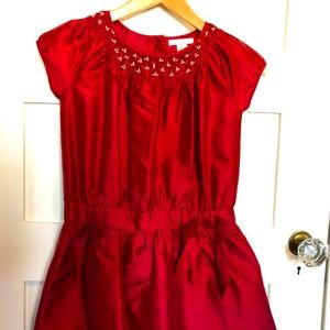 Janie and Jack Special Occasion Red Silk Dress